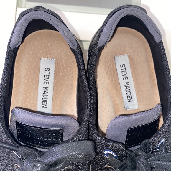 Steve Madden Men's Friend Fly Knit Sneaker Black/Gray Size 8 - Picture 12 of 16